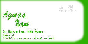 agnes nan business card
